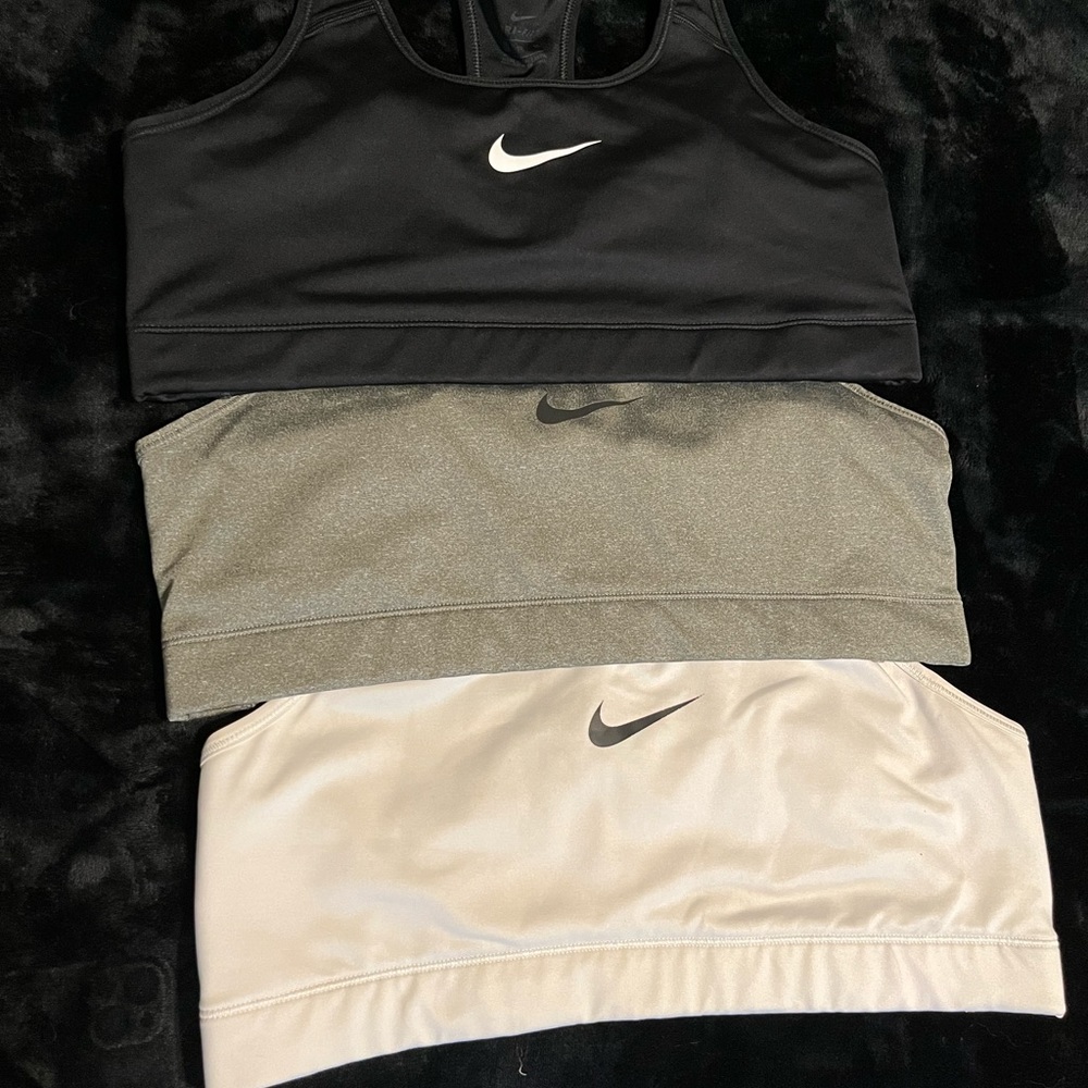 Three Nike Sports Bras